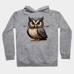 Hoot with Attitude: The Grumpy Owl's Take on Life Hoodie